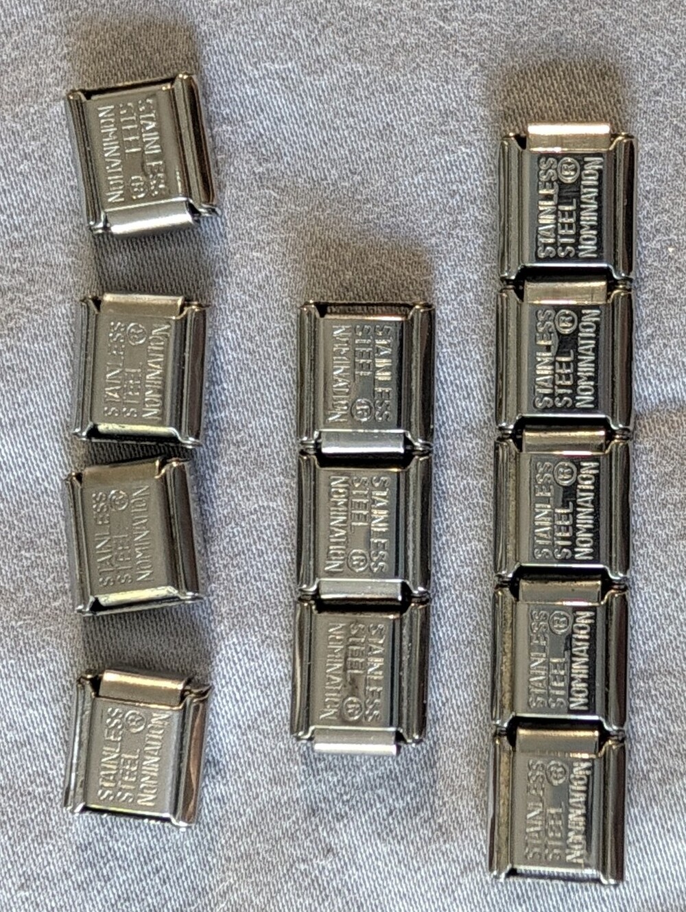 Authentic Nominations Blank Composable Links For Charm Bracelet Lot Of 12